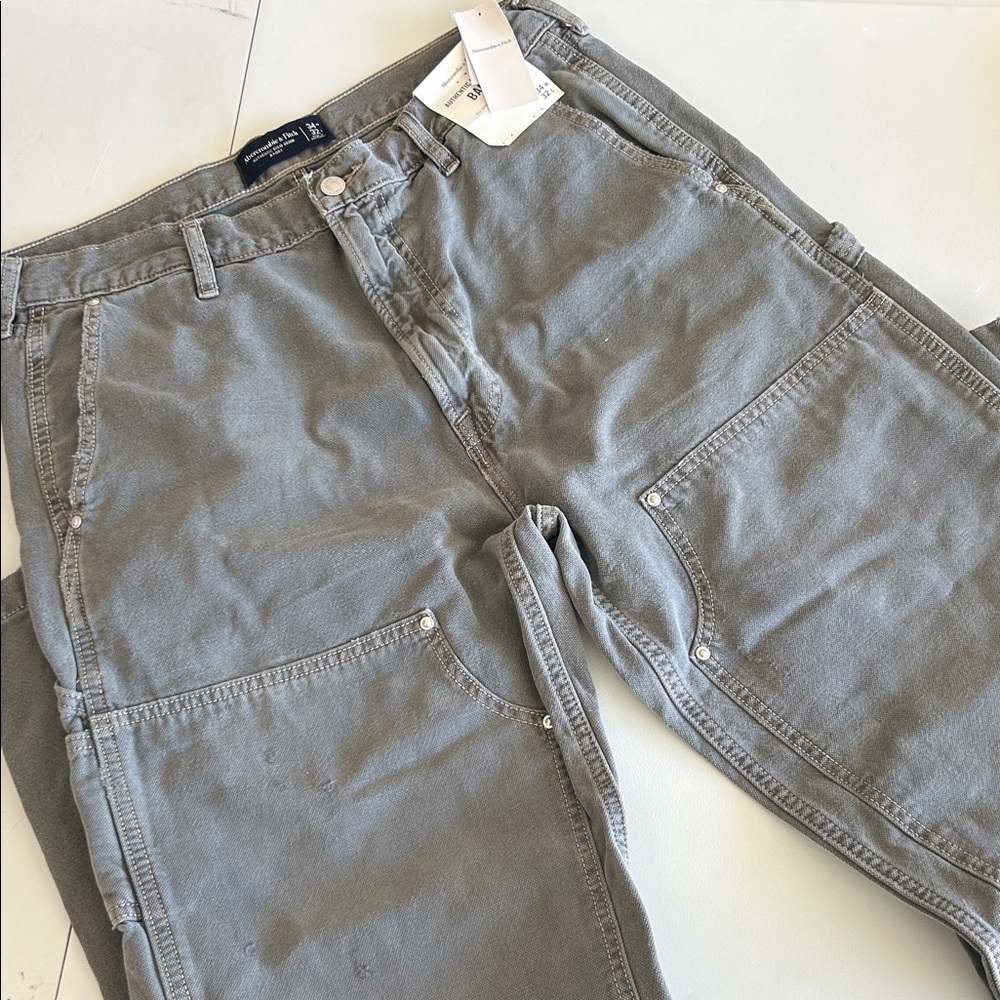 Abercrombie & Fitch Blue Denim Baggy Pants